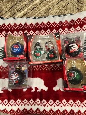 Nascar Holiday Ornament Pack in Green, Red, Black